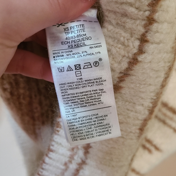 Banana Republic Wool Alpaca Stripe Turtleneck Sweater - Picture 5 of 6